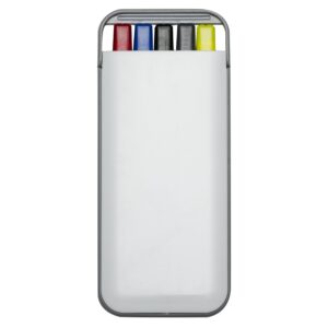 Kit 5 em 1 com Canetas, Marca Texto e Lapiseira.