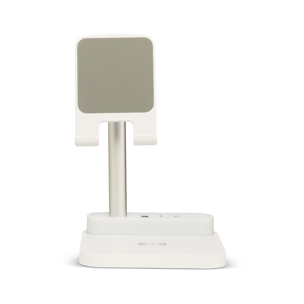 Base de Carregamento com Suporte Celular e Luminária.
