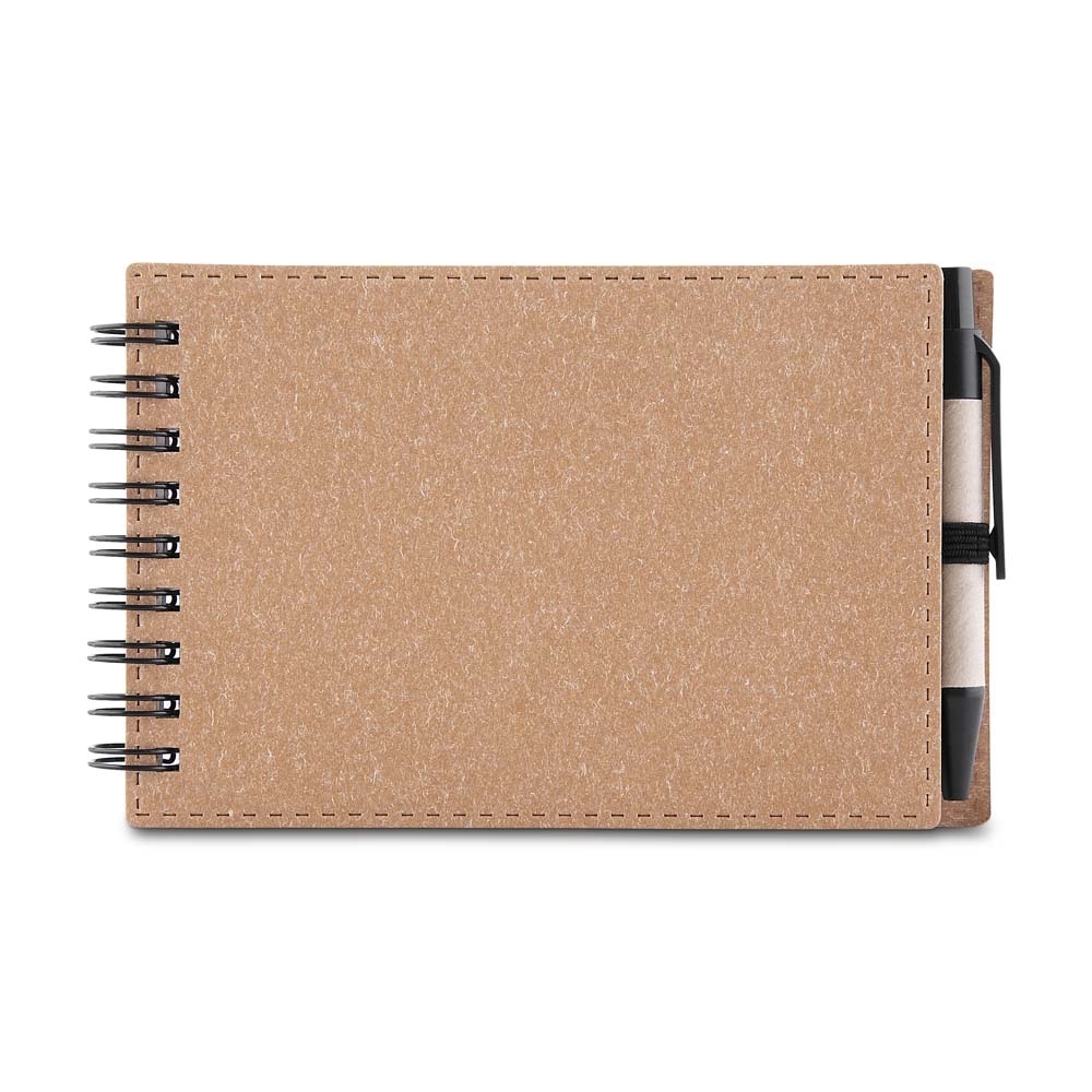 Bloco de Anotações Papelão com Caneta.