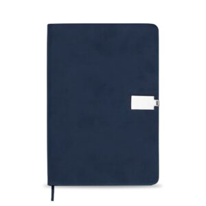 Caderneta com Fecho 21 x 14 com Pauta. — Azul