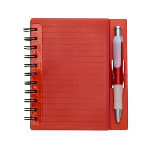 Caderno Plástico com Caneta.
