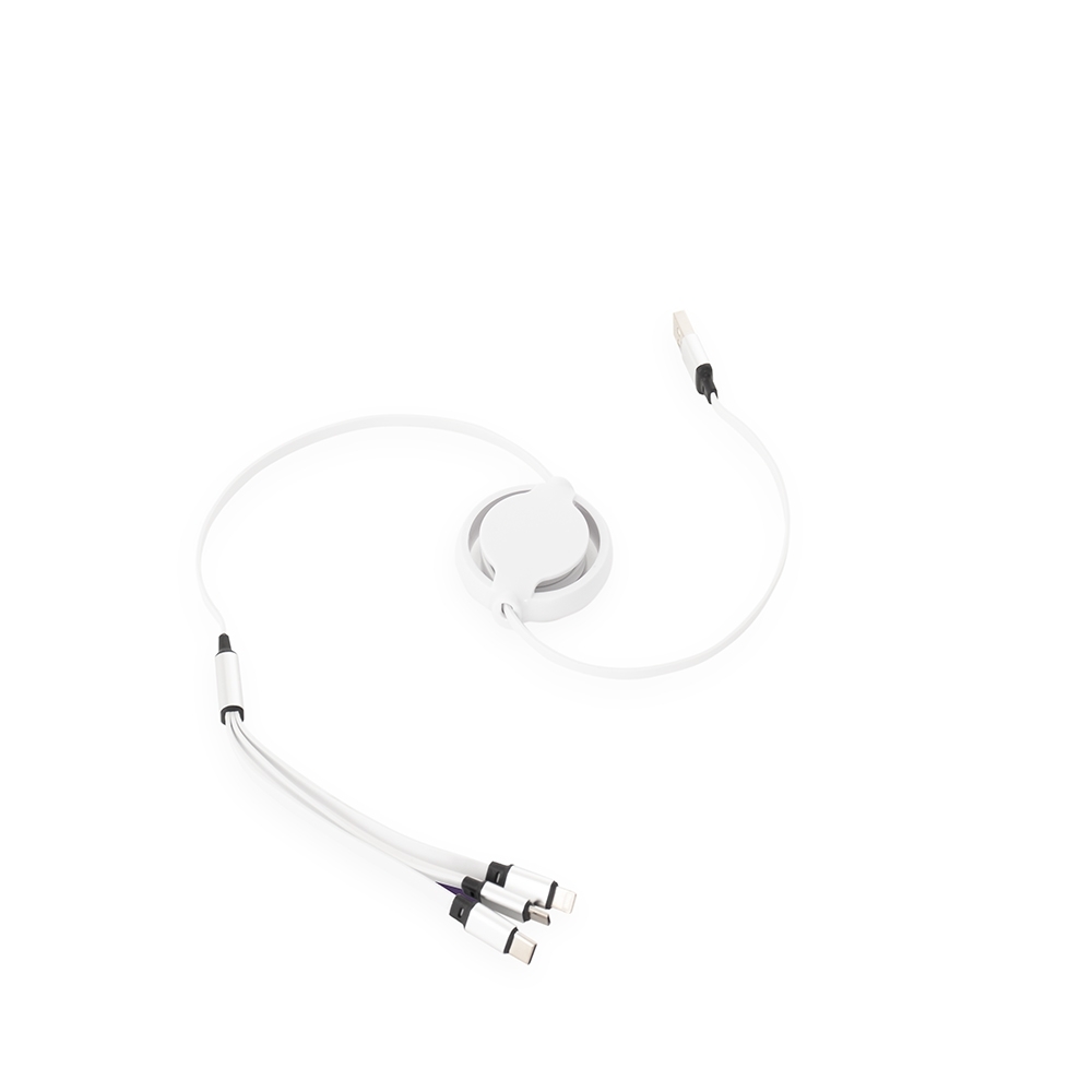Cabo USB Retrátil 3 em 1.
