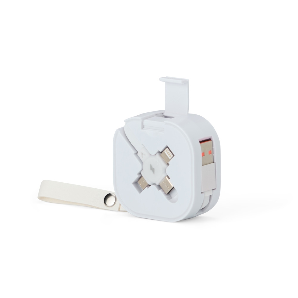 Cabo USB Retrátil 3 em 1.