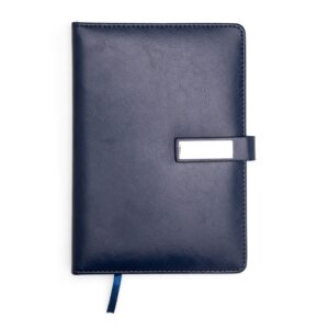 Caderneta PU 21 X 15. — Azul