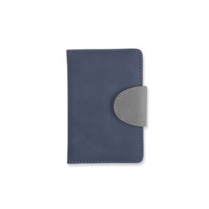 Caderneta Couro Sintético 14 x 10 Com Pauta. — Azul