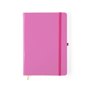 Caderneta Fosca 20 x 14 Com Pauta. — Rosa