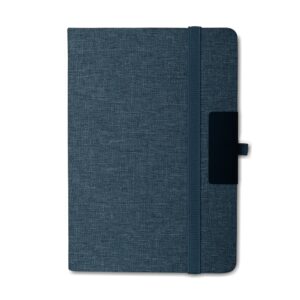 Caderneta RPET 21 x 14 com Pauta. — Azul