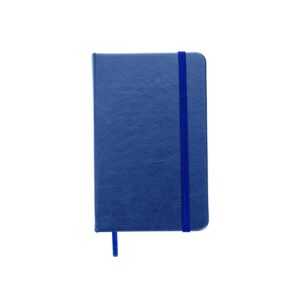 Caderneta de Couro Sintético 14 x 8 sem Pauta. — Azul
