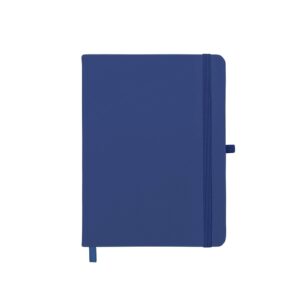Caderneta Emborrachada com Porta Caneta 17 x 13 com Pauta. — Azul