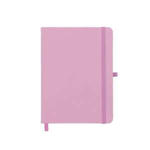 Caderneta Emborrachada com Porta Caneta 17 x 13 com Pauta. — Rosa