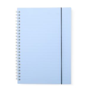 Caderno A5 Plástico. — Azul