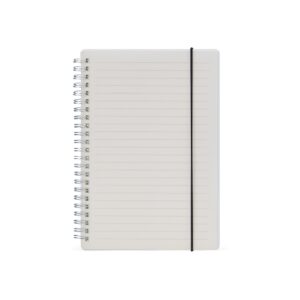 Caderno A5 Plástico com Pauta.