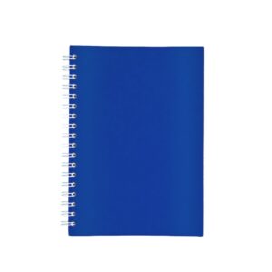 Caderno Capa Fosca Com Pauta. — Azul