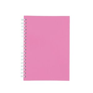 Caderno Capa Fosca Com Pauta. — Rosa