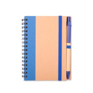 Caderno Ecológico com Caneta. — Azul