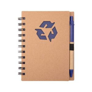Caderno Ecológico com Caneta. — Azul