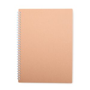 Caderno Kraft B5 com Pauta. — Azul claro