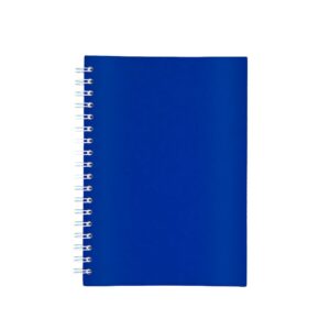 Caderno Laminado Com Pauta. — Azul