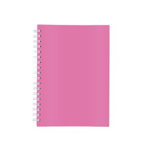 Caderno Laminado Com Pauta. — Rosa