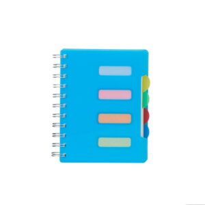 Caderno Pequeno com Divisórias. — Azul