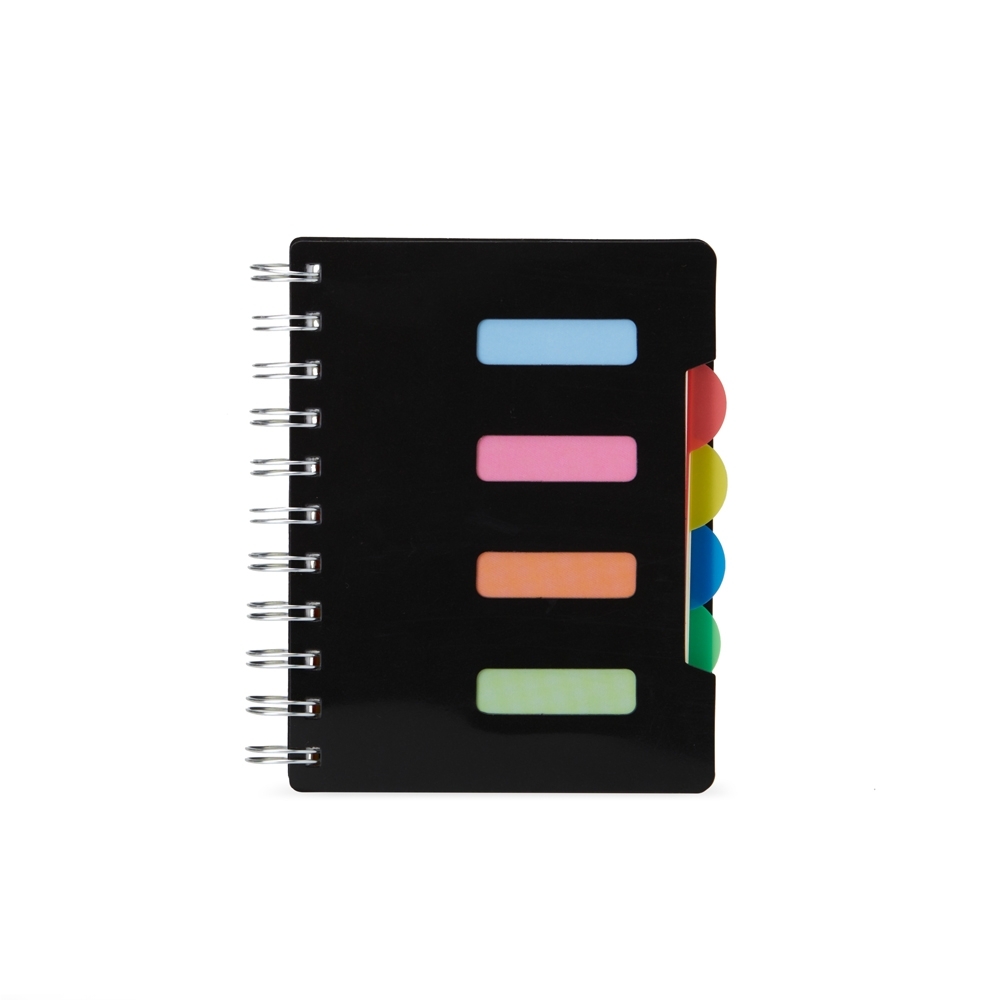 Caderno Pequeno com Divisórias.