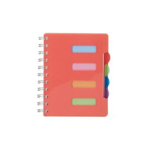 Caderno Pequeno com Divisórias. — Rosa