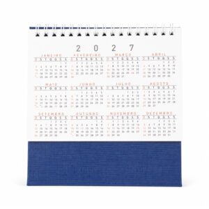 Calendário de Mesa 2027. — Azul