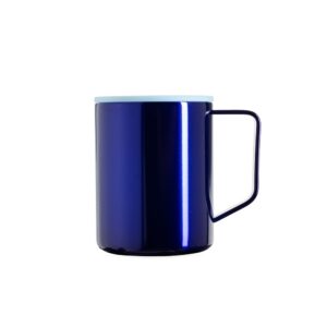 Caneca Inox Parede Dupla 270ml. — Azul