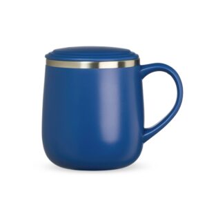 Caneca Parede Dupla 370ml. — Azul