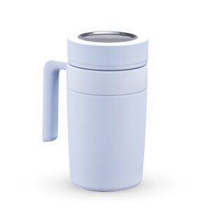 Caneca Térmica Inox 500ml com Display LED. — Azul