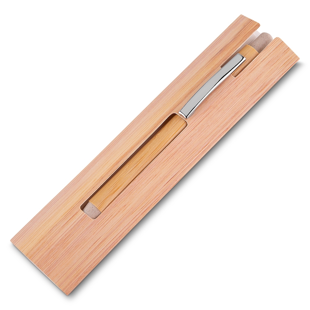 Caneta Ecológica de Bambu com Estojo.