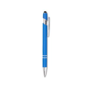 Caneta Emborrachada Touch. — Azul