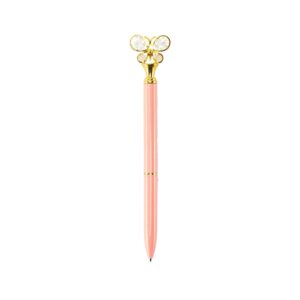 Caneta Metal Borboleta. — Rosa