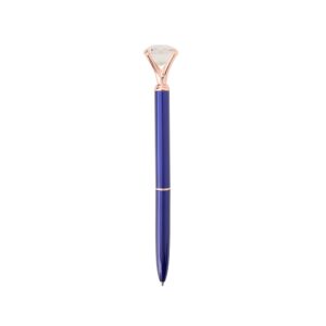 Caneta Metal Diamante. — Azul