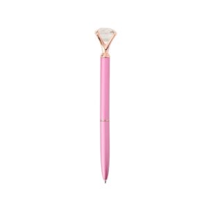 Caneta Metal Diamante. — Rosa