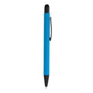 Caneta Metal Touch. — Azul claro