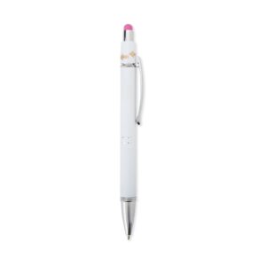 Caneta Metal Touch Antiestresse. — Rosa