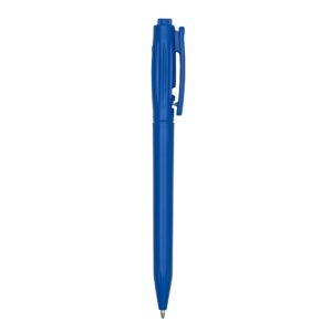 Caneta Plástica com Carga Preta. — Azul