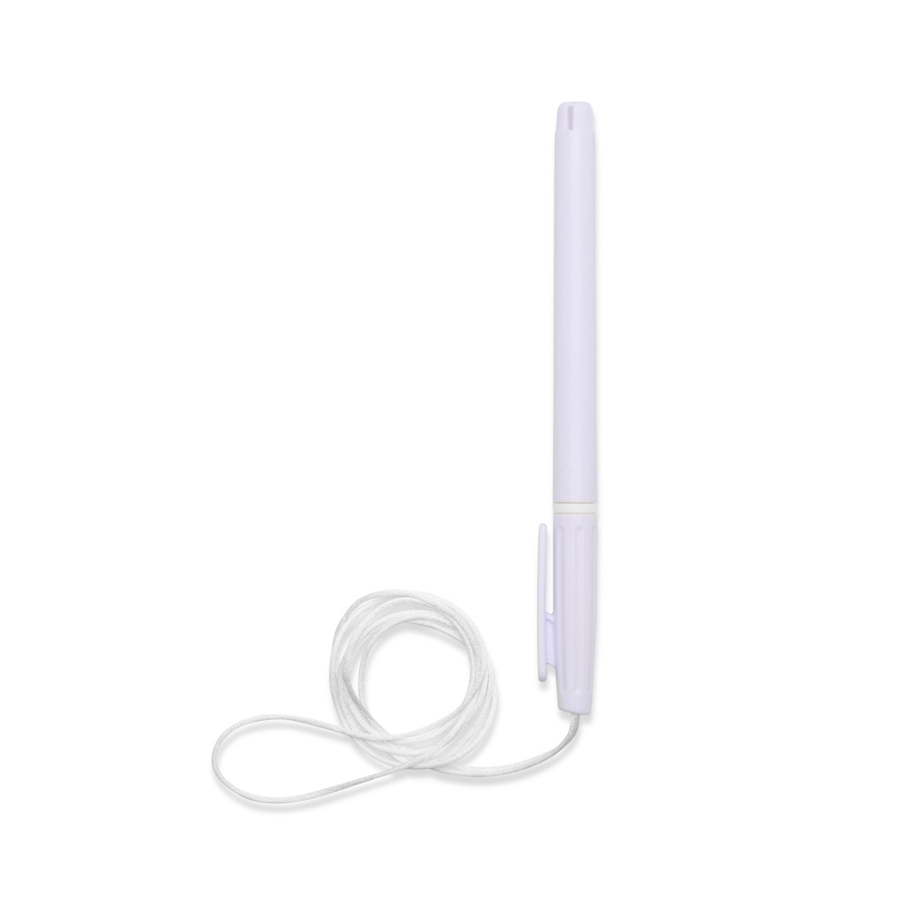 Caneta Plástica Com Cordão. - Imagem 3