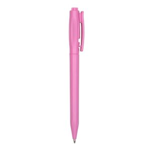 Caneta Plástica com Carga Preta. — Rosa