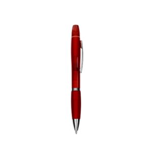 Caneta Plástica com Marca-Texto.