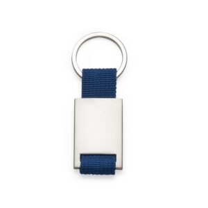 Chaveiro Metal Nylon. — Azul
