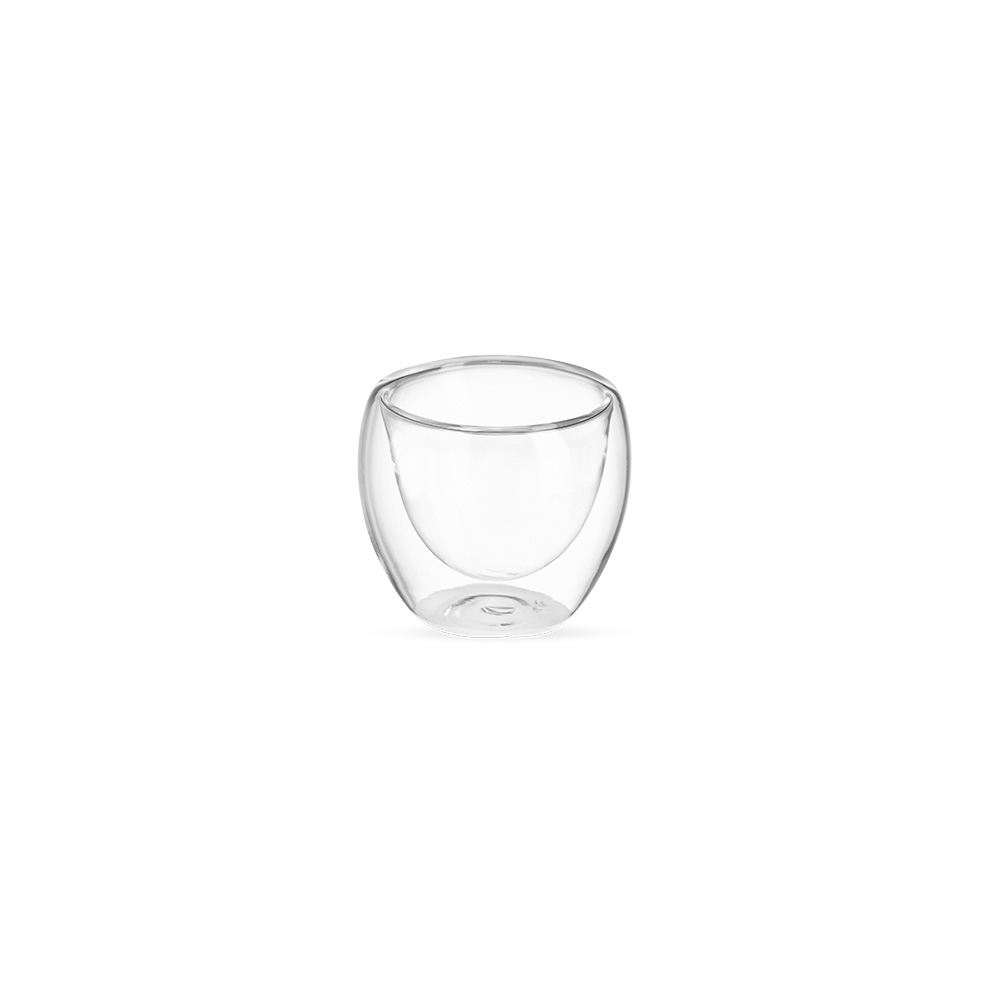 Copo Vidro Parede Dupla 80ml.