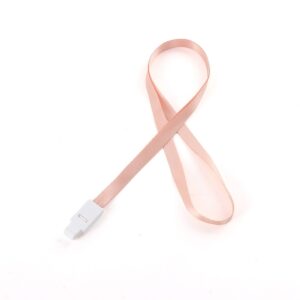 Cordão para Crachá Poliéster. — Rosa