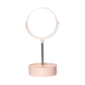 Espelho de Mesa Plástico. — Rosa