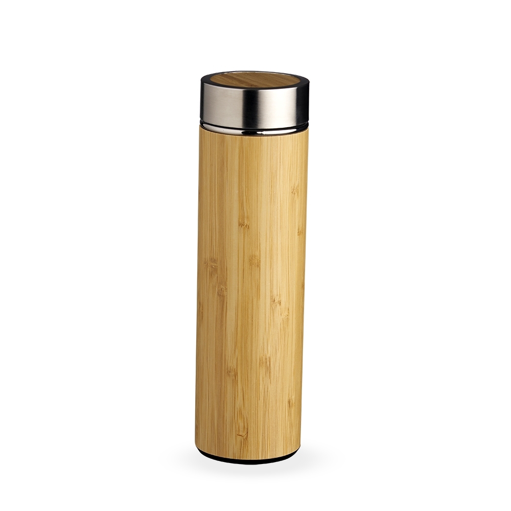 Garrafa Bambu Térmica 500ml com Infusor.
