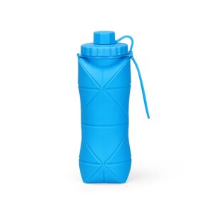 Garrafa Dobrável Silicone 600ml. — Azul