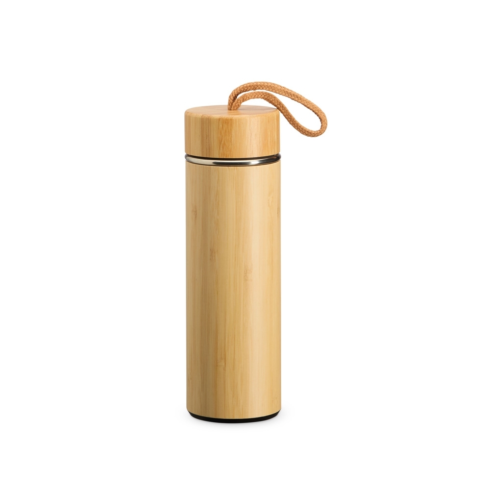 Garrafa Térmica Bambu 400ml com Infusor.