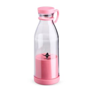 Garrafa com Misturador 380ml. — Rosa