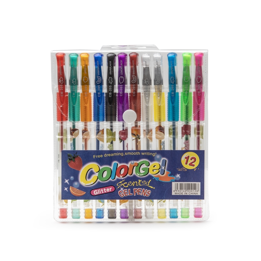 Kit Canetas Gel 12 cores.